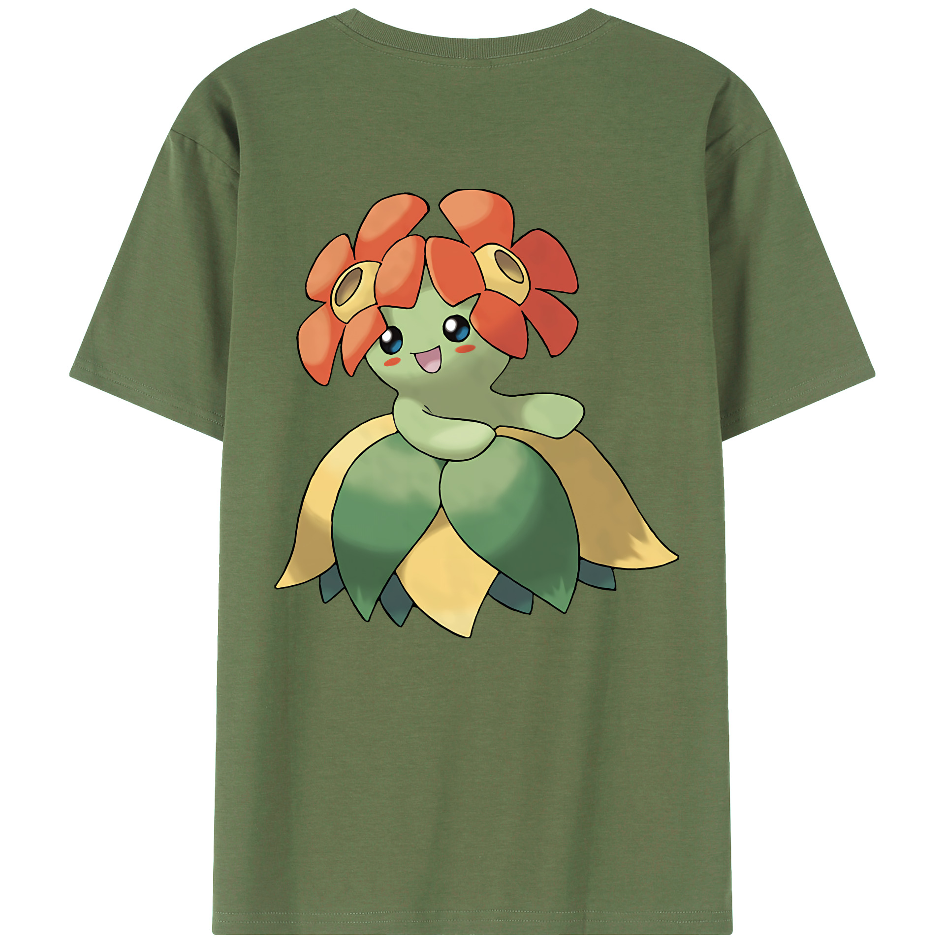 （画像用） ポケットモンスター Pokémon 綿100％ メンズ半袖Tシャツ（バックプリント） 通気性